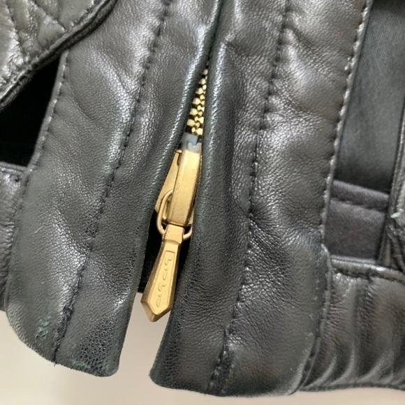 Rare & HTF Gemma Kahng New York VTG Cut-out Black Floral Runway Leather Jacket S - Picture 10 of 16